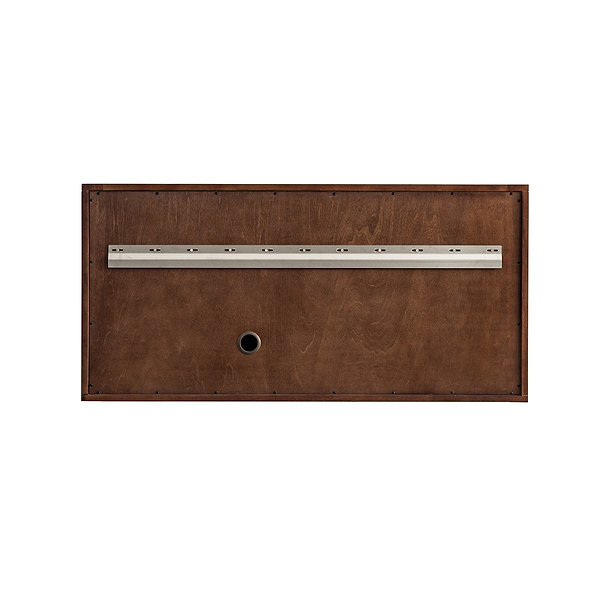 James Martin Vanities Amberly Mid-Century Walnut 48" Single Vanity with Charcoal Soapstone Quartz Top