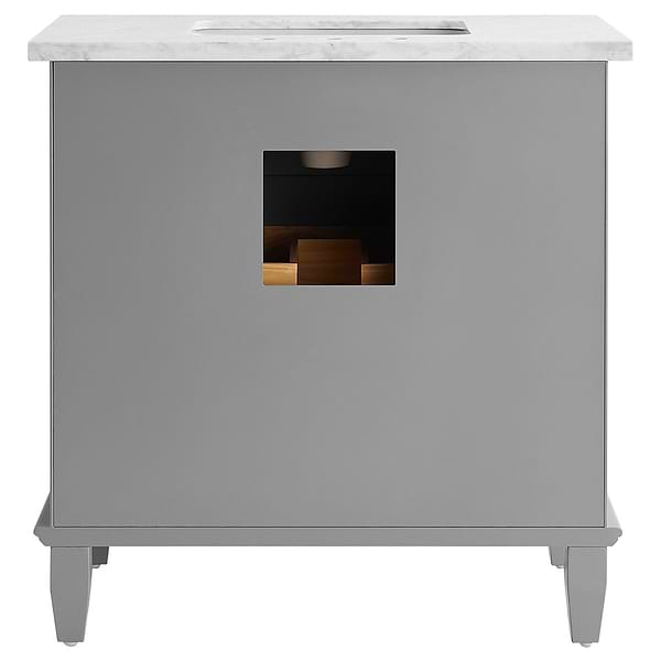 Nora Gray 36" Single Vanity with Carrara Marble Top