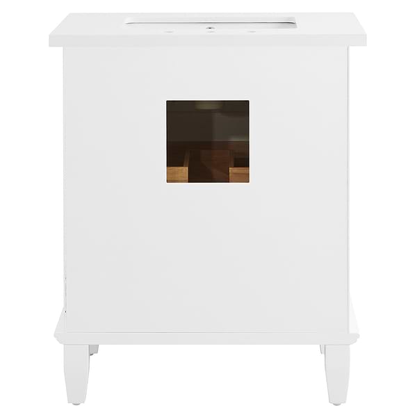Nora White 30" Single Vanity with Pure White Quartz Top