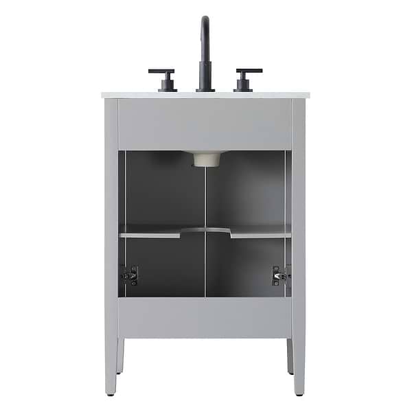 Juelle Gray 24" Single Vanity with Cultured Marble Top