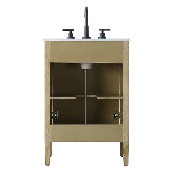 Juelle Honey Oak 24" Single Vanity with Cultured Marble Top