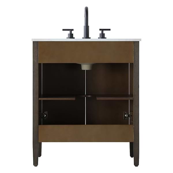 Juelle Chocolate Oak 30" Single Vanity with Cultured Marble Top