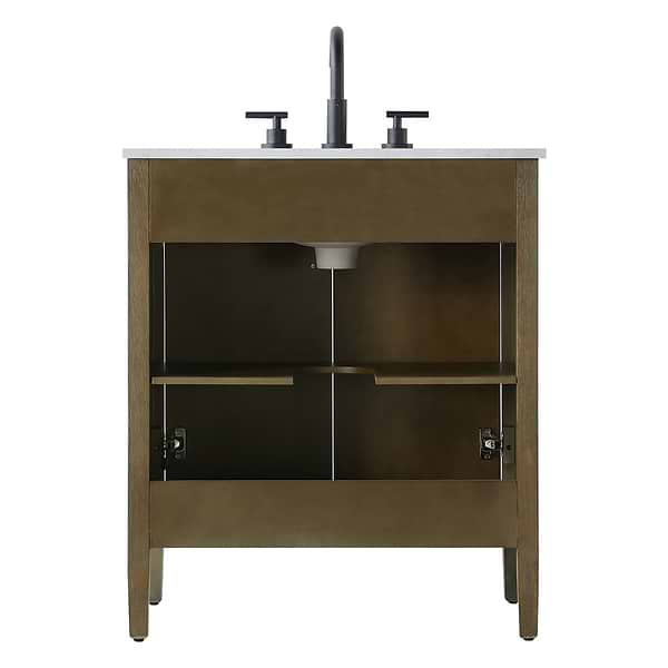 Juelle Hazel Oak 30" Single Vanity with Cultured Marble Top