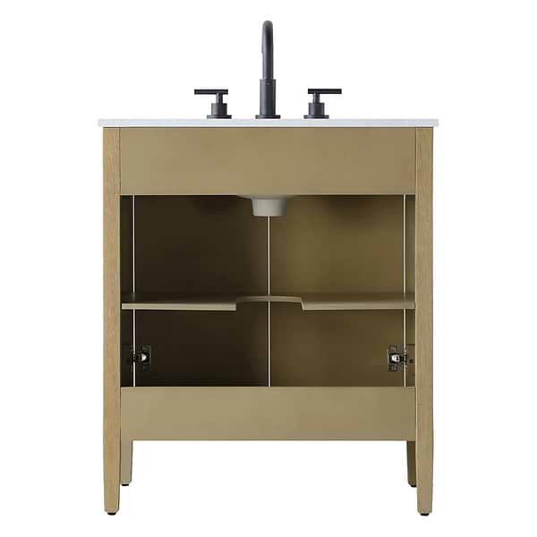 Juelle Honey Oak 30" Single Vanity with Cultured Marble Top