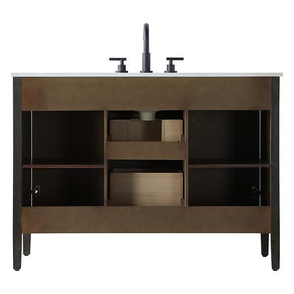 Juelle Chocolate Oak 48" Single Vanity with Cultured Marble Top