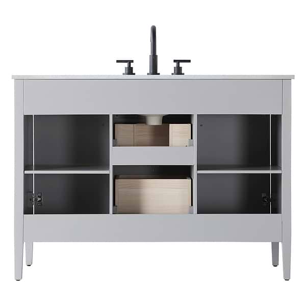 Juelle Gray 48" Single Vanity with Cultured Marble Top