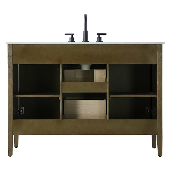 Juelle Hazel Oak 48" Single Vanity with Cultured Marble Top