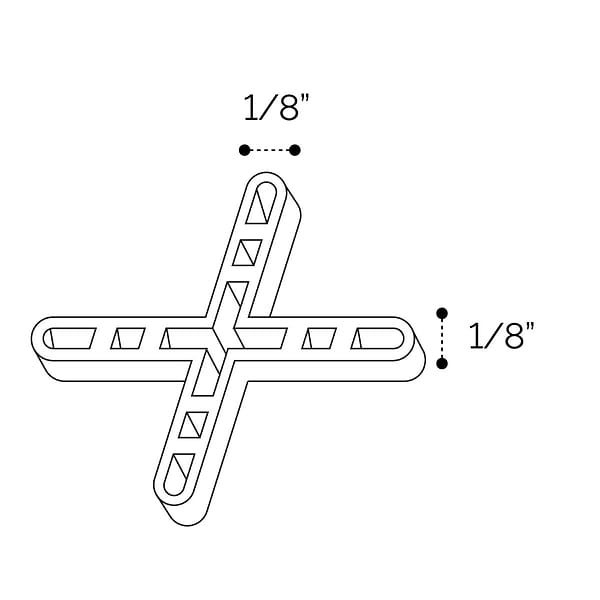 Precision 1/8" Hollow Leave-in Grout Joint Spacer Pack - 500 pieces
