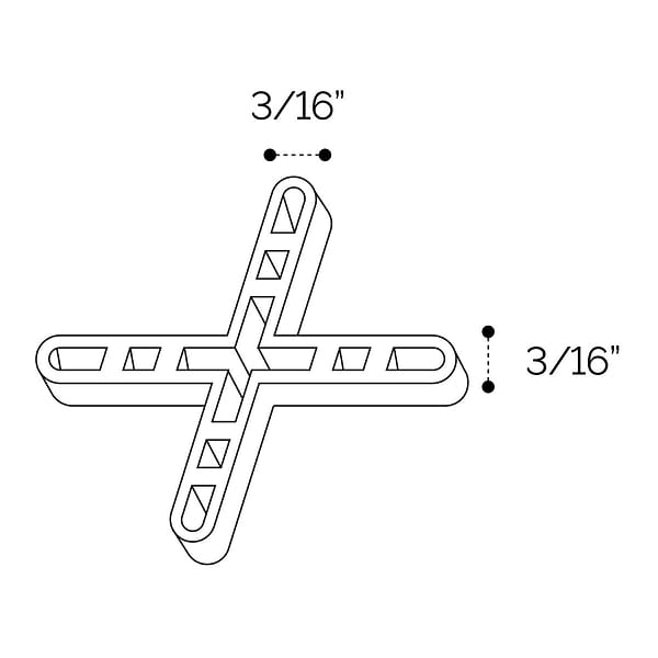 Precision 3/16" Hollow Leave-in Grout Joint Spacer Pack - 500 pieces