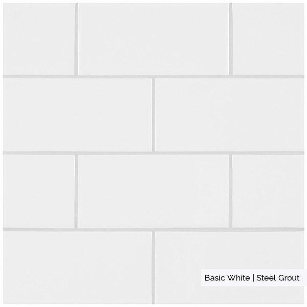 Basic White 3x6 Polished Ceramic Subway Wall Tile