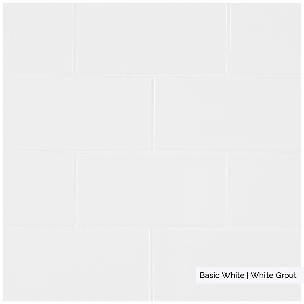 Basic White 3x6 Polished Ceramic Subway Wall Tile