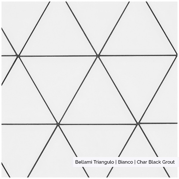 Bellami Triangulo Bianco White 4x5 Glossy Ceramic Wall Tile