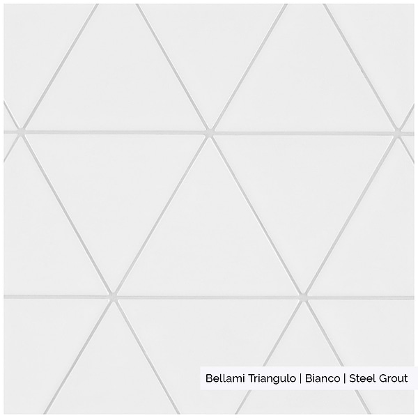 Bellami Triangulo Bianco White 4x5 Glossy Ceramic Wall Tile