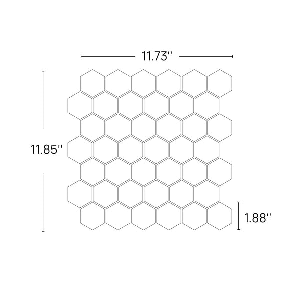 Bianco Carrara 2" Hexagon Honed Marble Mosaic Tile