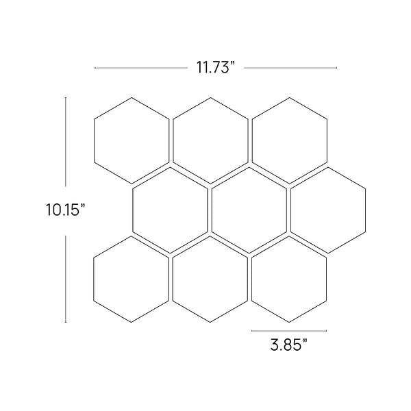 Bianco Carrara 4" Hexagon Polished Marble Mosaic Tile
