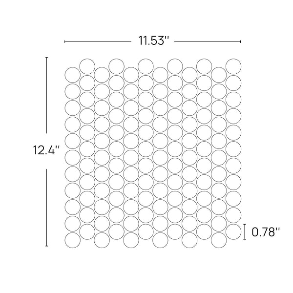 Bianco Carrara 1" Penny Round Honed Marble Mosaic Tile