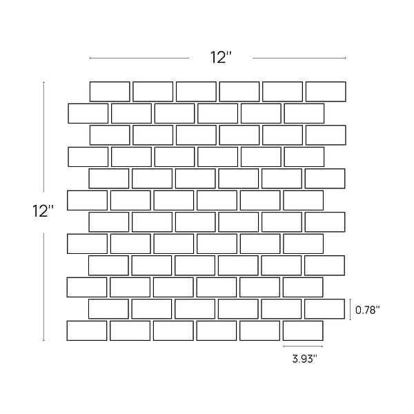 Bianco Carrara 1x4 Brick Polished Marble Mosaic Tile in White, View 9, open zoomed image