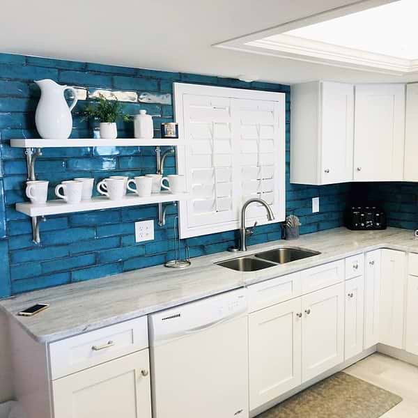 Castle Denim Blue 3x12 Polished Ceramic Subway Wall Tile