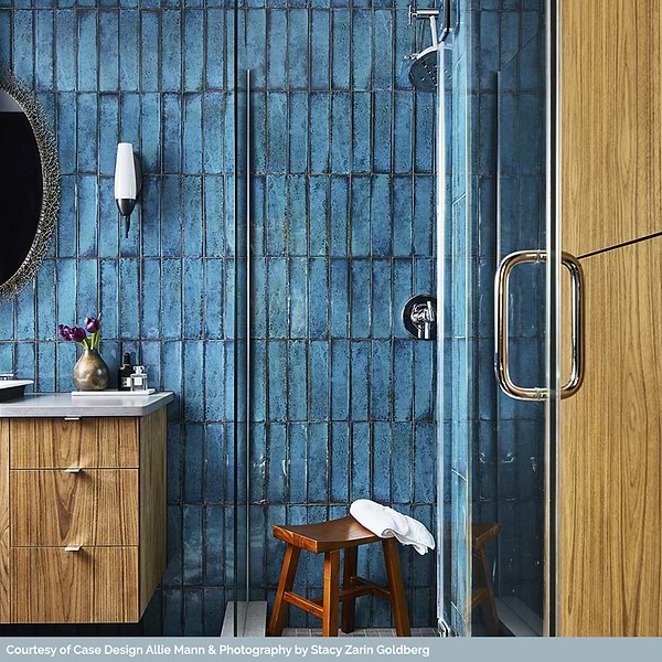 Castle Denim Blue 3x12 Polished Ceramic Subway Wall Tile