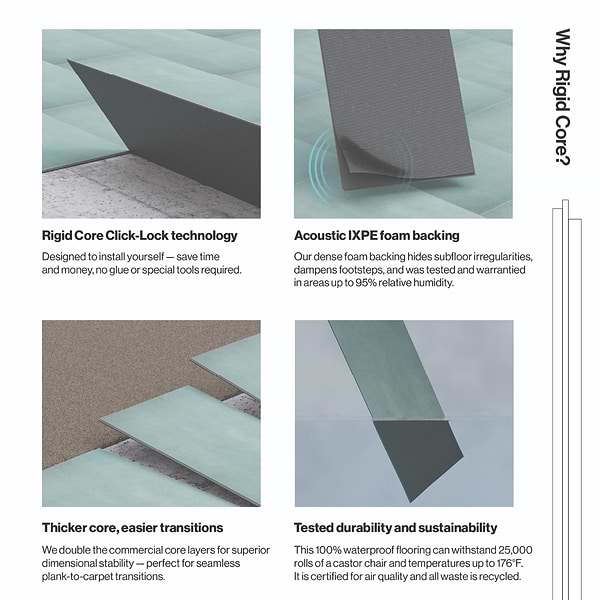 Bond LVT Palladium Gray 12x24 Rigid Core Click Luxury Vinyl Tile 