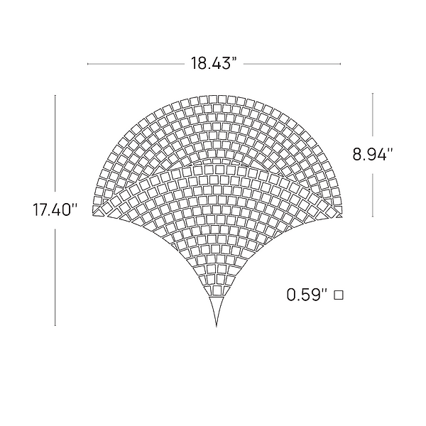 Breeze Drift Calacatta Gold Micro Marble Fan Mosaic Tile