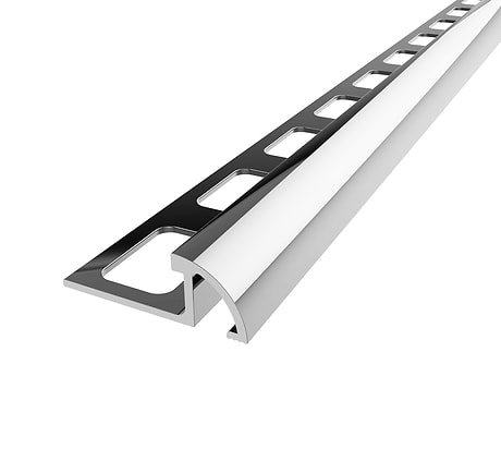 Essential Bright Anodized 12 mm Round Shape Aluminum Tile Edging Trim
