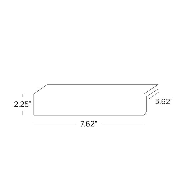 Brownstone Flashed Red 2x7 Textured Wire Cut Clay Thin Brick Edge Cap