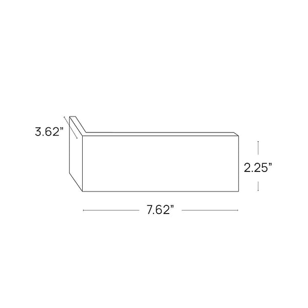 Brownstone Flashed Red 2x7 Matte Clay Thin Brick Corner