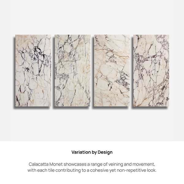 Calacatta Monet 12x24 Polished Marble Tile