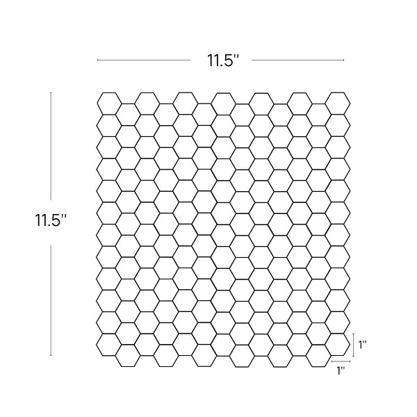 Calacatta Monet 1" Hexagon Honed Marble Mosaic Tile