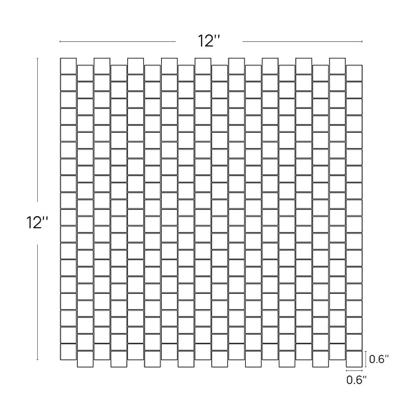 Calacatta Monet 1x1 Offset Honed Marble Mosaic Tile