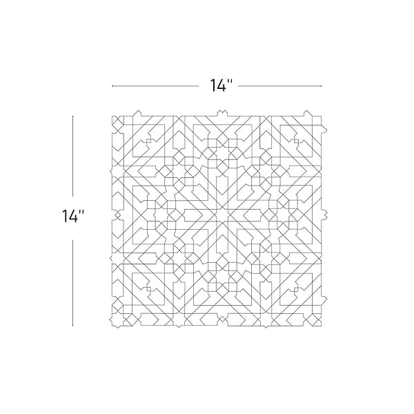 Cantico Taza Terracotta Rosa Mixed Lava Stone and Cement Mosaic Tile