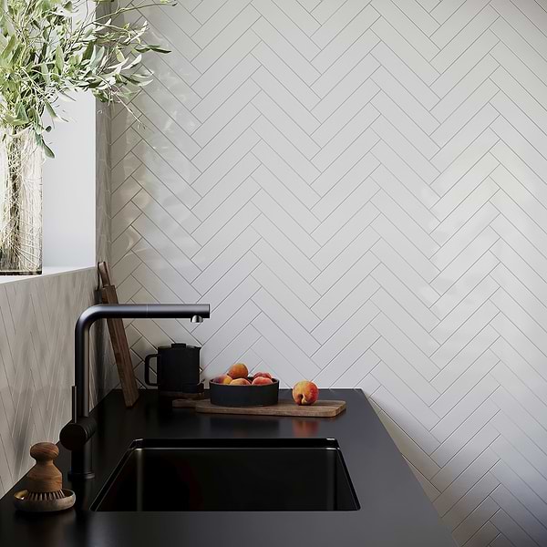 Chance White 2x10 Glossy Ceramic Tile