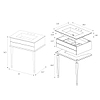 Classic Carrara 24" White Vanity with Chrome Accents 