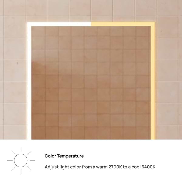 Rige 36x36" Square LED Mirror