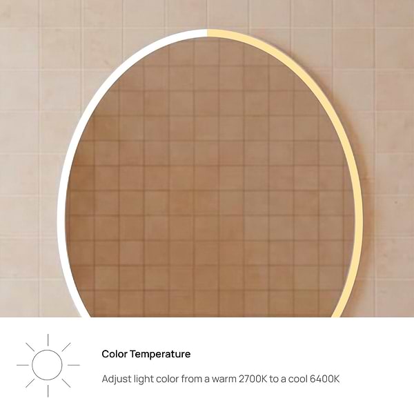 Rige 24x36" Oval LED Mirror