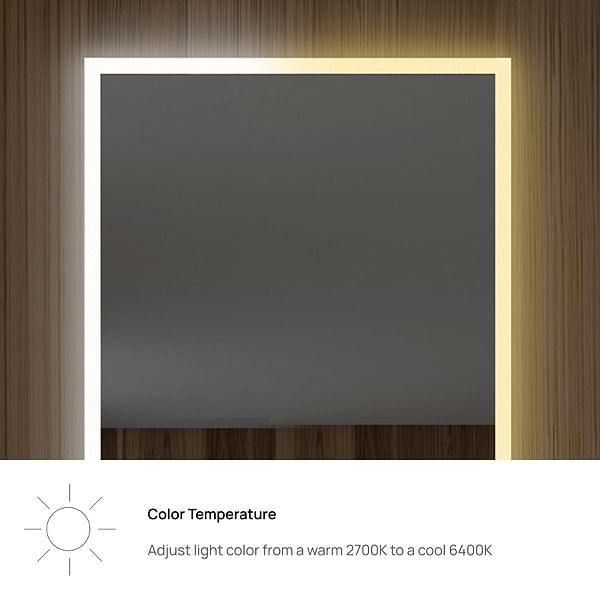 Rige 30x36" Rectangle LED Mirror