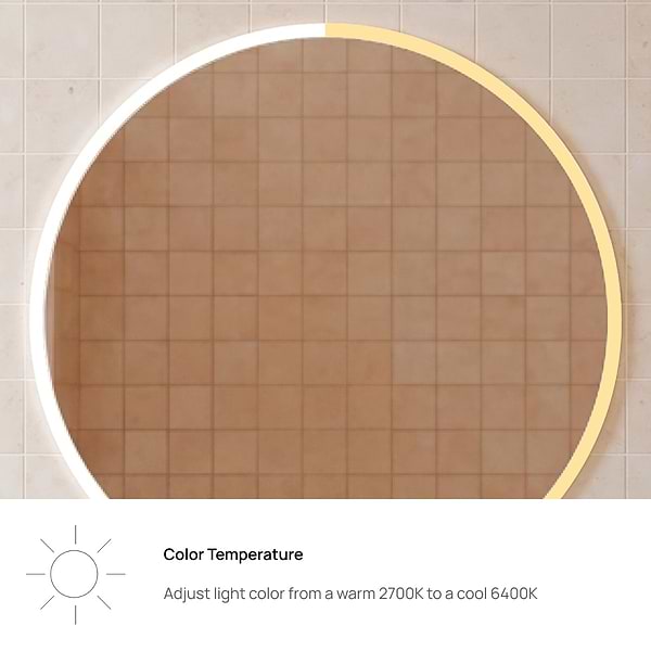 Rige 32" Round LED Mirror