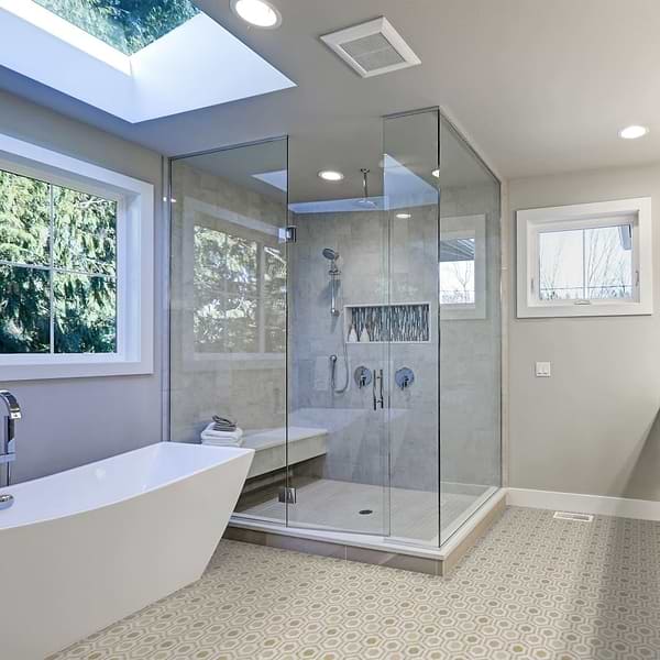 Cosmos Crema & Thassos 4" Hexagon Marble Polished Mosaic Tile