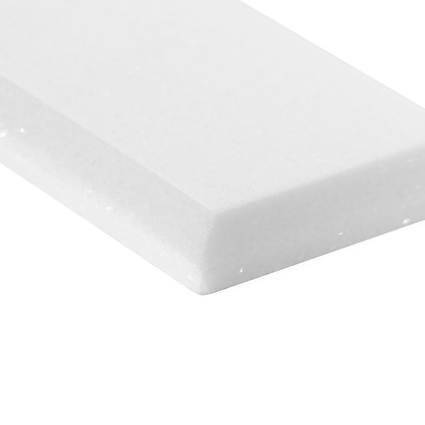 White Thassos 3x6 Beveled Polished Marble Subway Tile