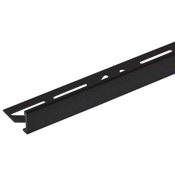Essential Trims by Blanke Powder-Coated Coal Black 1/2" (12.5mm) Edge Protector Trim