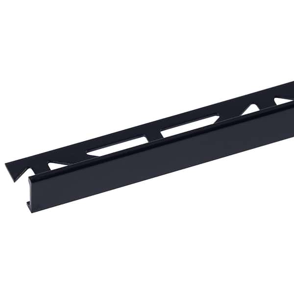 Essential Trims by Blanke Powder-Coated Coal Black 3/8" (10mm) Edge Protector Trim