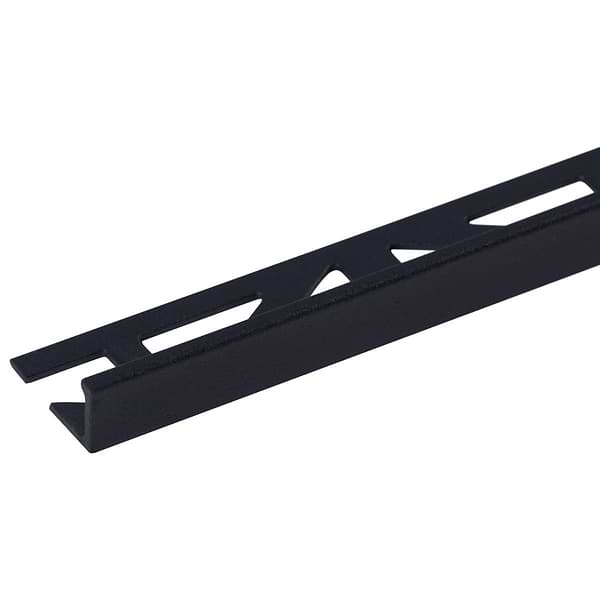 Essential Trims by Blanke Powder Coated Midnight Black 3/8" Edge Protector Trim in Silver, View 3, open zoomed image