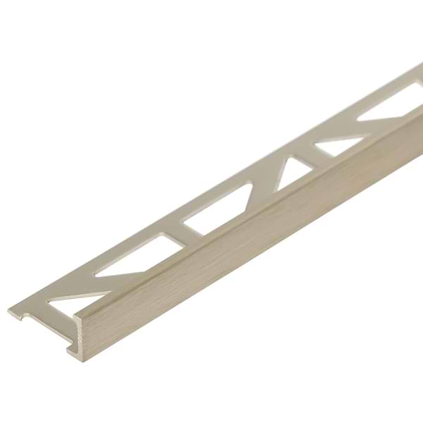 Essential Trims by Blanke Brushed Anodized Royal Champagne 3/8" (10mm) Edge Protector Trim