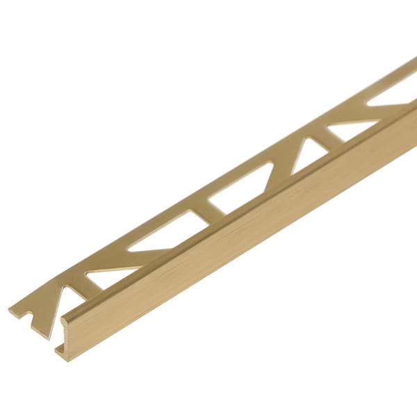 Essential Trims by Blanke Brushed Anodized Satin Gold 1/2" (12.5mm) Edge Protector Trim in Gold, View 3, open zoomed image