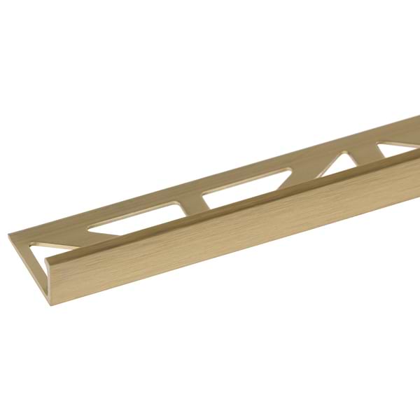 Essential Trims by Blanke Brushed Anodized Satin Gold 3/8" (10mm) Edge Protector Trim