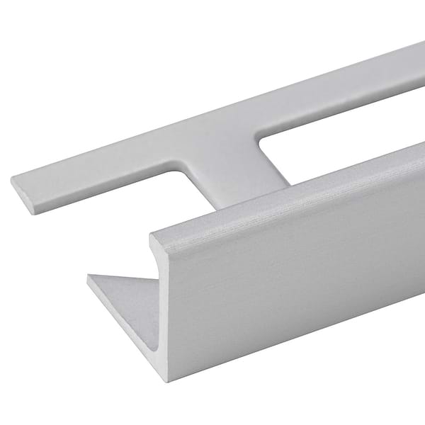 Essential Trims by Blanke Anodized Satin Silver 3/8" Edge Protector Trim