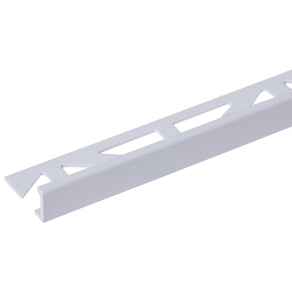 Essential Trims by Blanke Powder-Coated Sugar White 3/8" (10mm) Edge Protector Trim