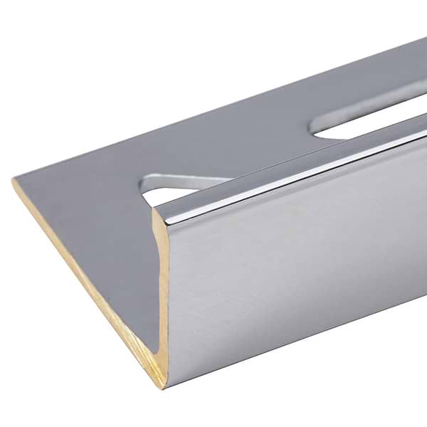 Essential Natural Brass 7/16" Square Shape Tile Floor Accent Trim