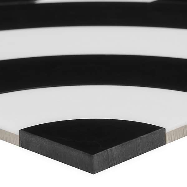 Arc Horizontal Viva 12x12 Polished Nanoglass and Marble Mosaic